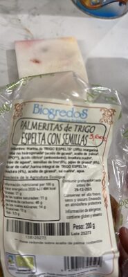 PALMERITAS de TRIGO ESPELTA CON SEMILLAS