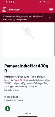 Pampas Indrefilet 400g R