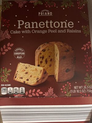 Panettone Cake With Orange Peel And Raisins