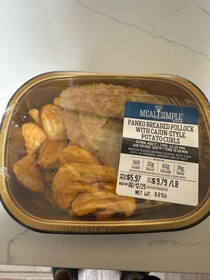 Panko Breaded Pollock With Cajun Style Potato Curls