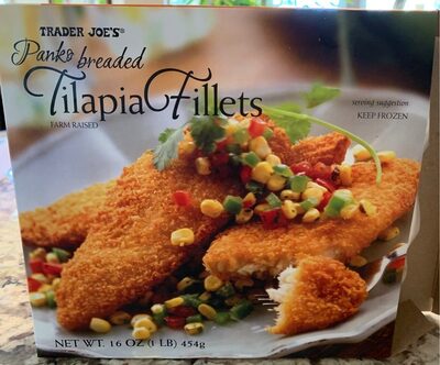 Panko breaded tilapia fillets