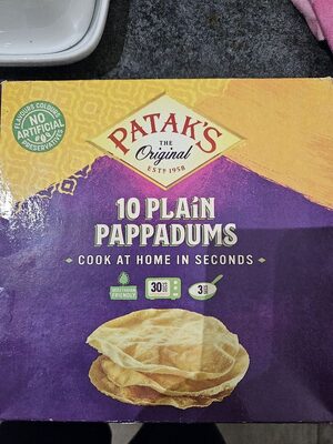 Pataks Plain Pappadums cook at home