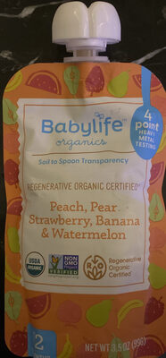 Peach, Pear Strawberry, Banana & Watermelon