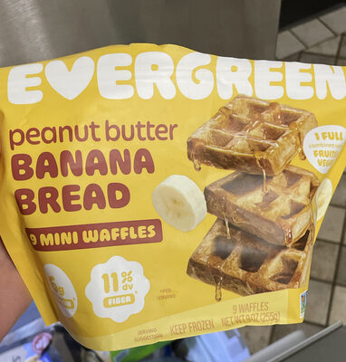 Peanut Butter Banana Bread 9 Mini Waffles