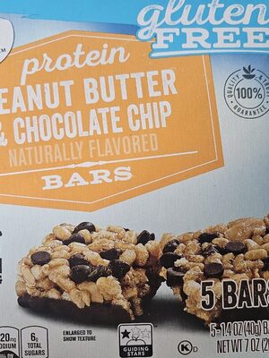 Peanut Butter & Dark Chocolate Chip Granola Bars