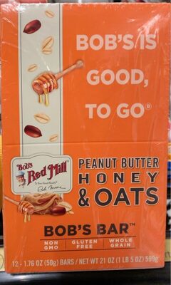 Peanut Butter Honey & Oats Bob's Bars