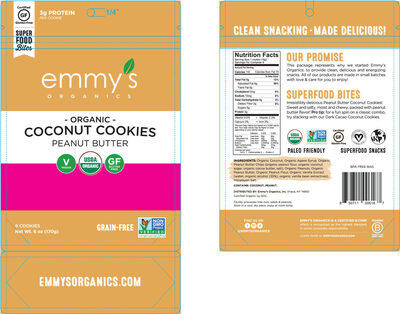 Peanut Butter Organic Coconut Cookies