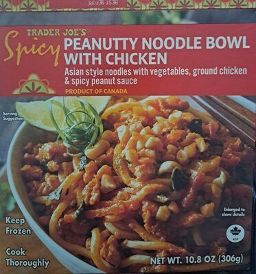 Peanutty noodle bowl with chicken