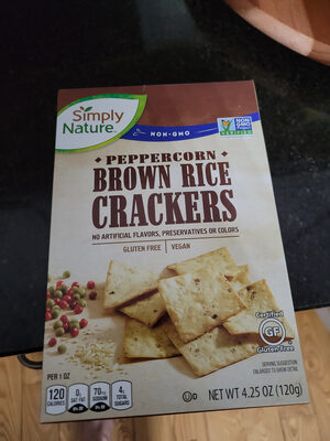 pepper corn brown rice crackers