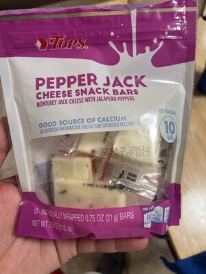 Pepper jack cheese, snack bars, Monterey Jack cheese with jalapeño peppers