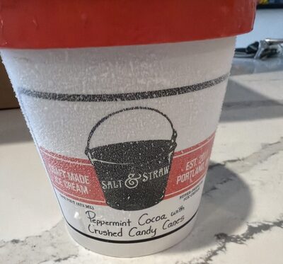 Peppermint Cocoa With Crushed Candy Canes