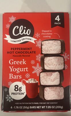 Peppermint hot chocolate Greek yogurt bar