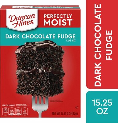 Perfectly moist dark chocolate fudge cake mix