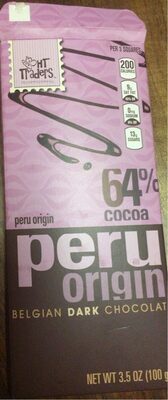 Peru Origin Belgian Dark Chocolate, Cocoa