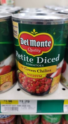 Petite diced tomatoes with green chilies