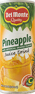 Pineapple Juice Drink, Artificial Orange Flavor