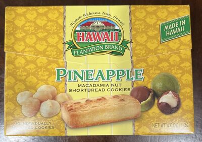 Pineapple Macadamia Nut Shortbread Cookies