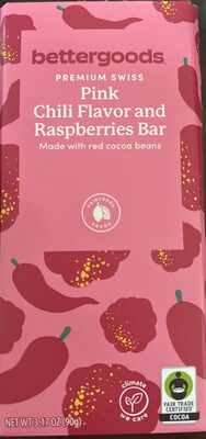 Pink chilli flavor and raspberries bar
