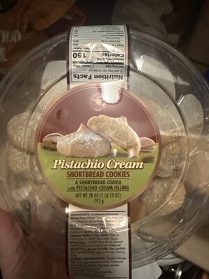 Pistachio Cream Shortbread Cookies