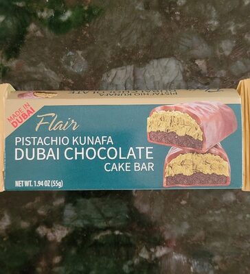 Pistachio Kunafa Dubai Chocolate Cake Bar