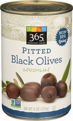 Pitted black olives