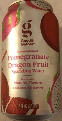 Pomegranate dragon fruit sparkling water