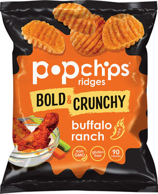 Pop chips ridges hot buffalo ranch bold & crunchy