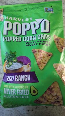 Popped Corn Chips With Purple Sweet Potato Zesty Ranch