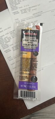 PORK & BEEF MEAT STICK WITH COLBY JACK CHEESE STICK