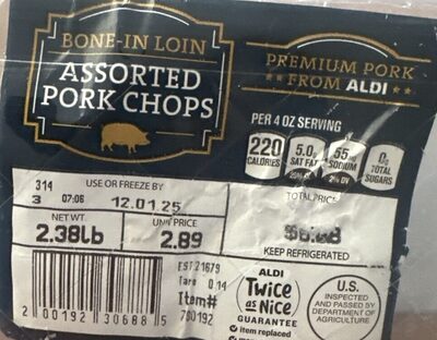 Pork Chops Bone In Loin Premium Pork