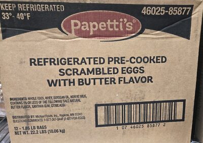 Pre-Cooked Scrambled Eggs (Butter Flavor)