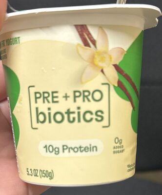 Pre+Pro biotics vanilla yogurt
