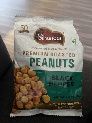 Premium Roasted Peanuts - Black Pepper