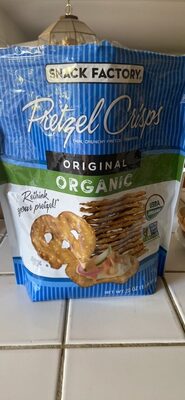 Pretzel Crisps Original Organic Thin, Crunchy Pretzel Crackers