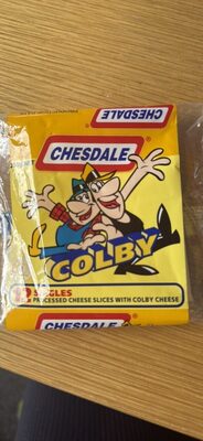 Processed cheese slices with Colby cheese