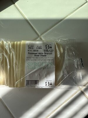 Processed White American Sliced Cheese