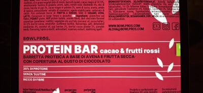 PROTEIN BAR cacao & frutti rossi