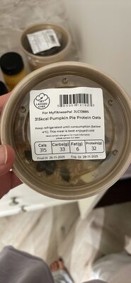 Pumpkin Pie Protein Oats