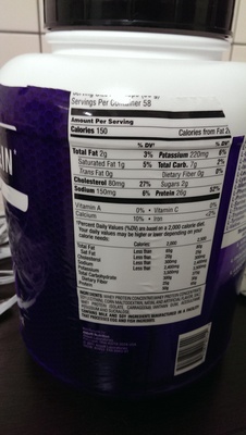 Pure whey protein powder, vanilla