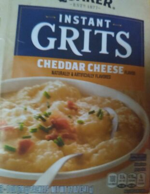 Quaker Instant Grits Cheddar Cheese (12-1 Oz) 12 Ounce 12 Pack Bag in Box