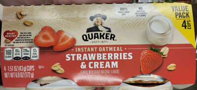 Quaker Instant Oatmeal Strawberries & Cream Cups