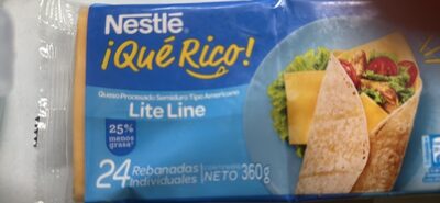 Queso procesado semiduro tipo americano Lite Line