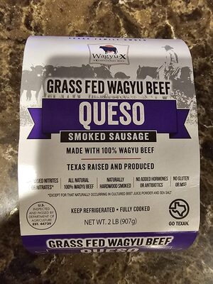 Queso Smoked Sausage Wagyu Beef