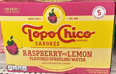 Raspberry with Lemon Flavored Sparkling Water