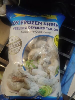 Raw Frozen Shrimp Peeled And Deveined Tail On