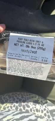 READY MEALS BISTRO TURKEY & PROVOLONE SLIDERS