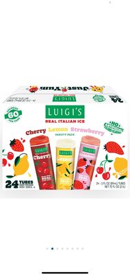 Real Italian Ice Cherry, Lemon, Strawberry Variety Pack