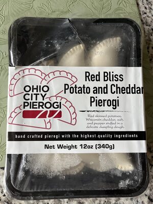 Red Bliss potato and cheddar pierogi