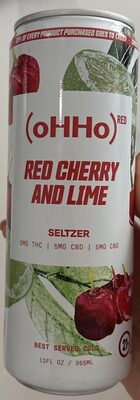 Red Cherry and Lime Seltzer
