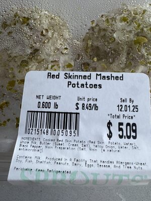 Red Skinned Mashed Potatoes